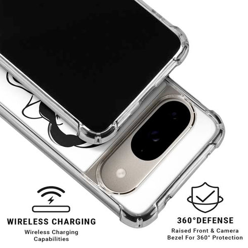 Disney Snow White Black and White Art Google Pixel 10 Clear Case